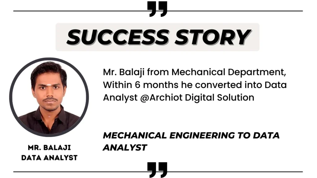 Balaji Success Story