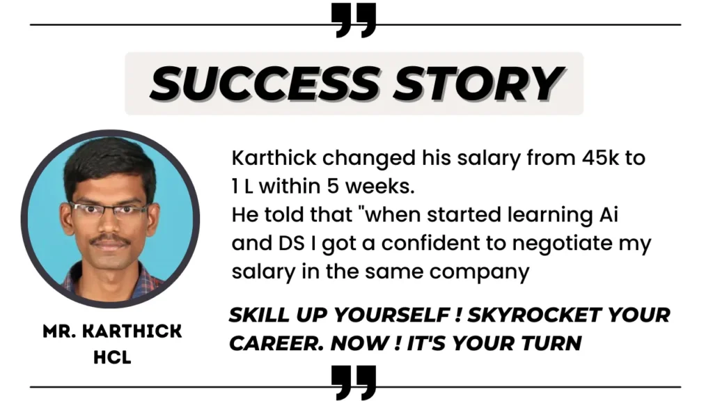 Karthick Success Story