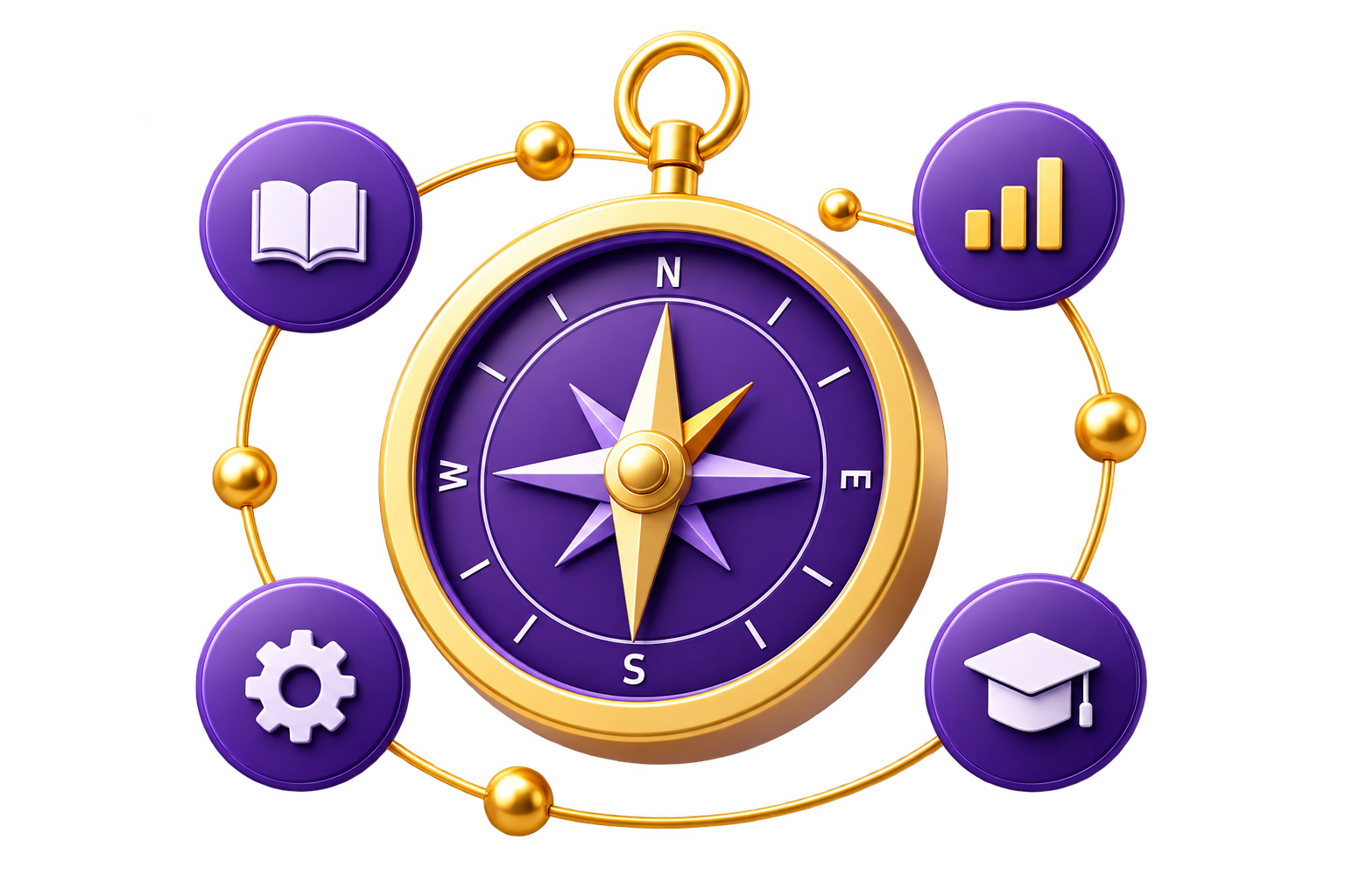 Compass representing consistent mentor guidance