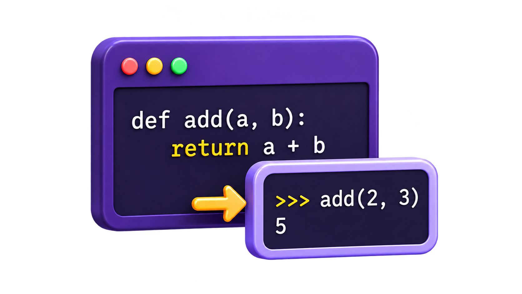 Code editor and output window representing expected coding output